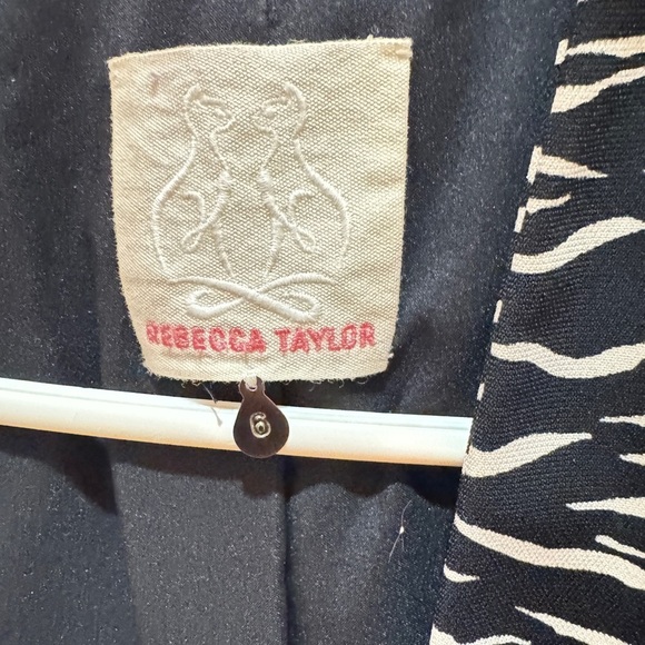 Rebecca Taylor Zebra Print Women's short blazer. Size 8. - Picture 4 of 5